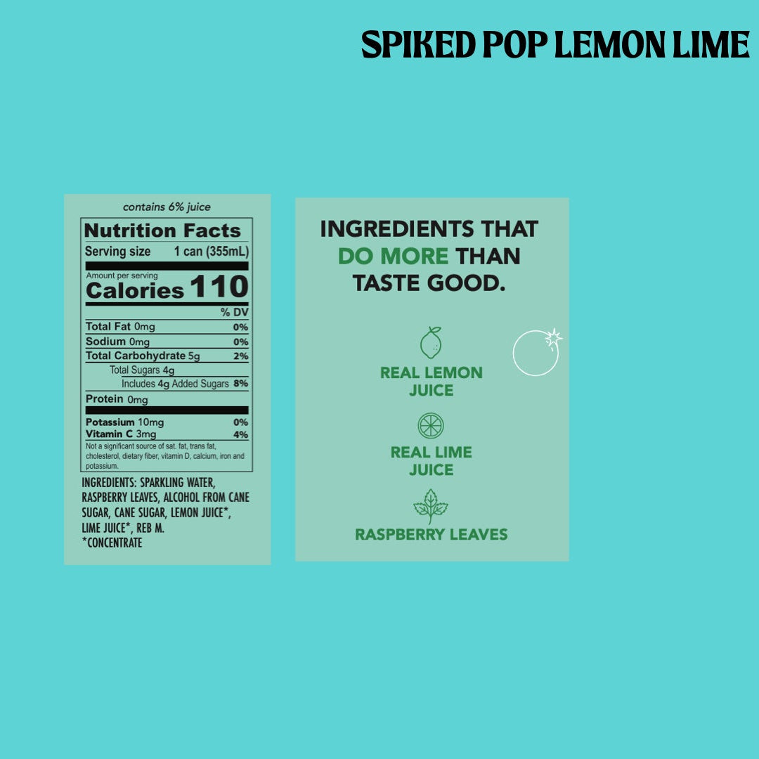 Spiked Pop Lemon Lime (6 Cans)
