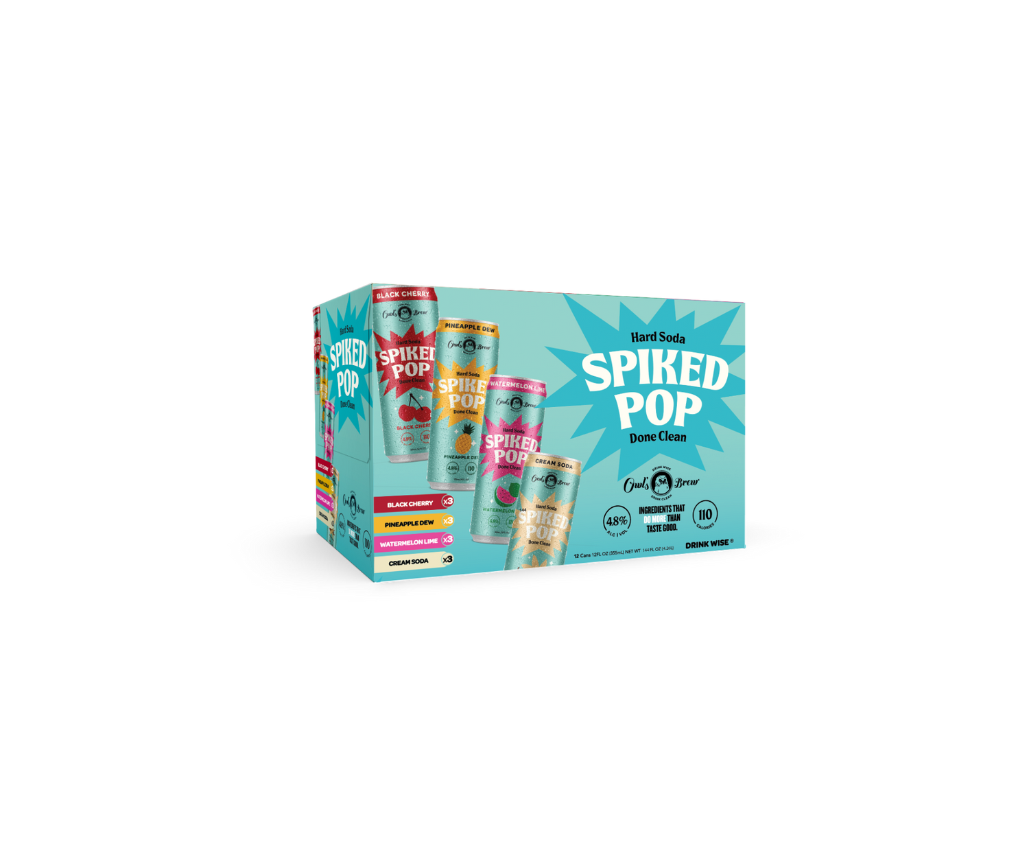 Spiked Pop Variety  (12 Cans)